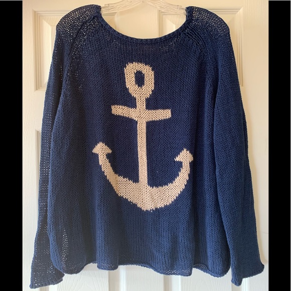 Wooden Ships Cotton Anchor Sweater 